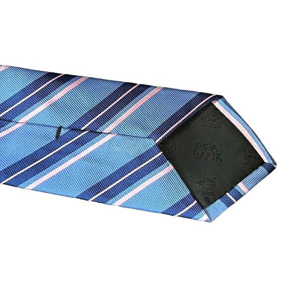 Jos A Bank Joseph Traveler Stain Resistant Mens 100% Silk Necktie Blue Tie - Picture 13 of 16